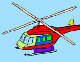 Disegno Elicottero   pitturato su Davide