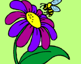 Disegno Margherita con ape  pitturato su Jessi12ca