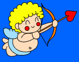 Disegno Cupido  pitturato su Titti