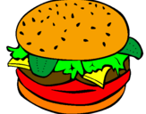 Disegno Hamburger completo  pitturato su hambusgerbyludo.com