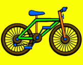 Disegno Bicicletta pitturato su luigi