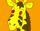 Disegno Muso di giraffa pitturato su fede