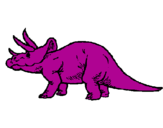 Disegno Triceratops  pitturato su maxi