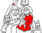 Disegno Famiglia pitturato su asdgf0 00
