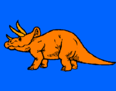 Disegno Triceratops  pitturato su ray