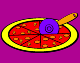 Disegno Pizza pitturato su giulio vannacci