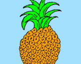 Disegno ananas  pitturato su 65456