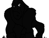 Disegno Gorilla pitturato su la famiglia di giuseppe