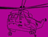 Disegno Elicottero di salvataggio  pitturato su FRANCESCA ROMANA