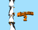 Disegno Madagascar 2 Pinguino pitturato su loris
