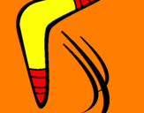 Disegno Boomerang pitturato su ALBERTO T