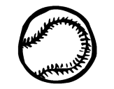Disegno Palla da baseball  pitturato su c