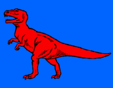 Disegno Tyrannosaurus Rex  pitturato su Carol e Rebe principesse 