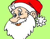 Disegno Faccione Babbo Natale  pitturato su Simona