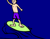 Disegno Surf pitturato su Chiara