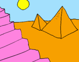 Disegno Piramidi pitturato su iiiiiqqqqqqqqqq