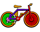 Disegno Bicicletta pitturato su giacomo