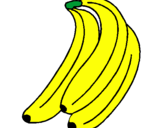 Disegno Banane  pitturato su BANANE