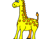 Disegno Giraffa pitturato su MATTIA