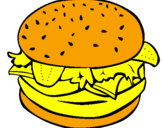 Disegno Hamburger completo  pitturato su fvseefrew5