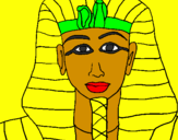 Disegno Tutankamon pitturato su federico