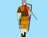Disegno Soldato romano  pitturato su liut  matteo