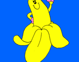 Disegno Banana pitturato su Alice
