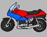 Disegno Motocicletta  pitturato su Francesco
