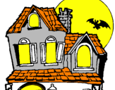 Disegno La Casa del mistero  pitturato su ivan