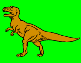Disegno Tyrannosaurus Rex  pitturato su federico
