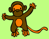 Disegno Scimmietta pitturato su cuccioletto