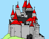 Disegno Castello medievale  pitturato su said