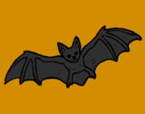 Disegno Pipistrello in volo  pitturato su salvatore amendola