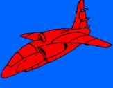 Disegno Nave in fase di atterraggio pitturato su fabio