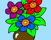 Disegno Vaso di fiori  pitturato su kiki9c