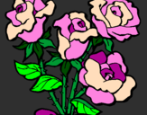 Disegno Mazzo di rose  pitturato su MARTINA  CAMPOLI