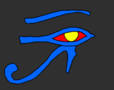 Disegno Occhio di Horus  pitturato su alexDJ
