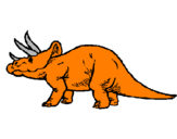 Disegno Triceratops  pitturato su gabriele 1