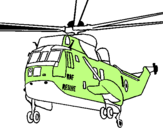 Disegno Elicottero di salvataggio  pitturato su ANDREA