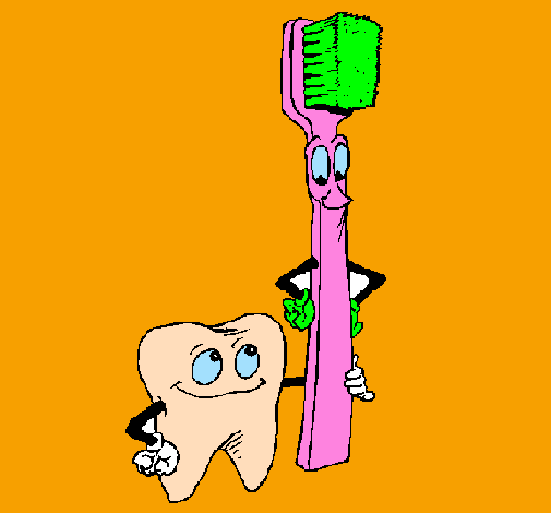 Molare e spazzolino da denti