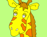 Disegno Muso di giraffa pitturato su nel