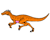 Disegno Velociraptor  pitturato su lupo