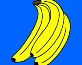 Disegno Banane  pitturato su alberto