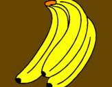 Disegno Banane  pitturato su monse