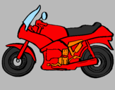Disegno Motocicletta  pitturato su andrea