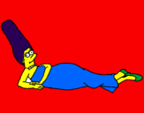 Disegno Marge pitturato su irene