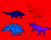 Disegno Dinosauri di terra  pitturato su giuseppe cardellino