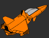 Disegno Nave razzo pitturato su .aereo nello  spazio