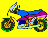 Disegno Motocicletta  pitturato su Alessandro