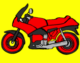 Disegno Motocicletta  pitturato su Ludovico